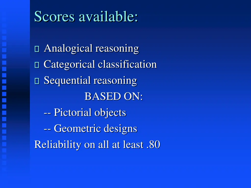 scores available