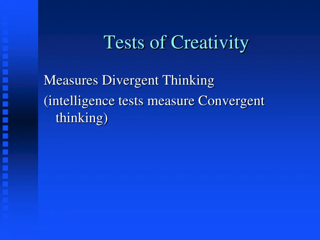 tests of creativity