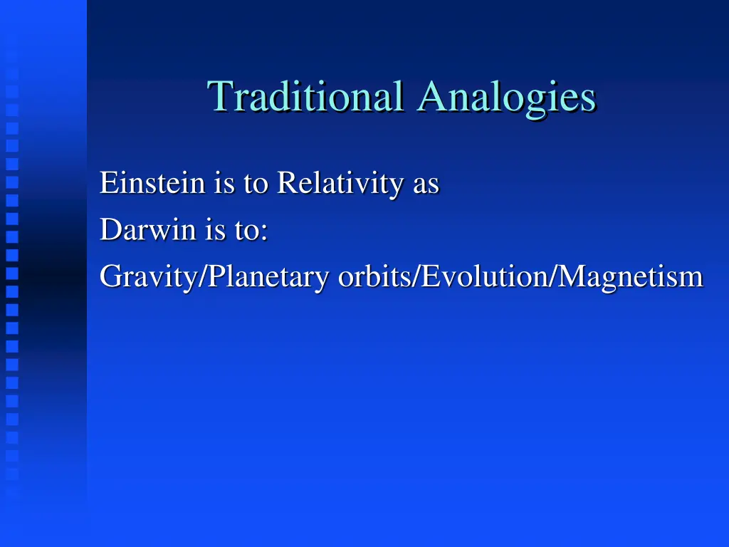 traditional analogies