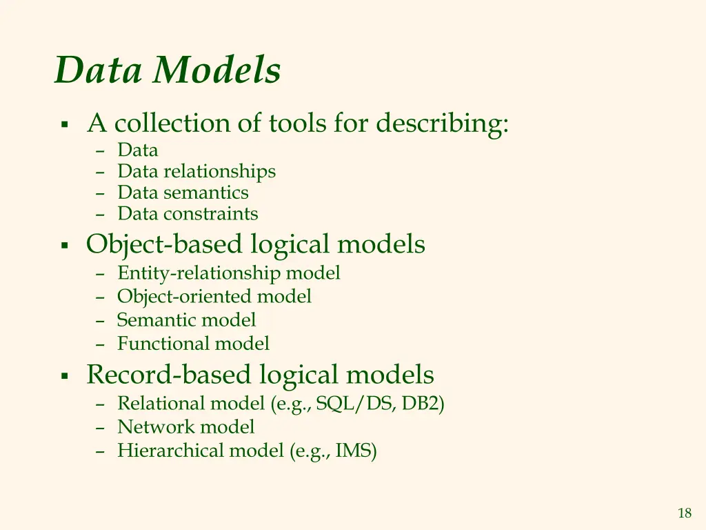 data models