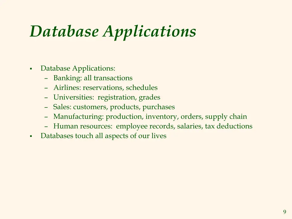 database applications