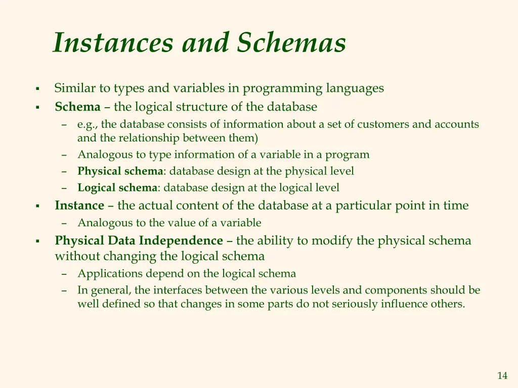 instances and schemas 1