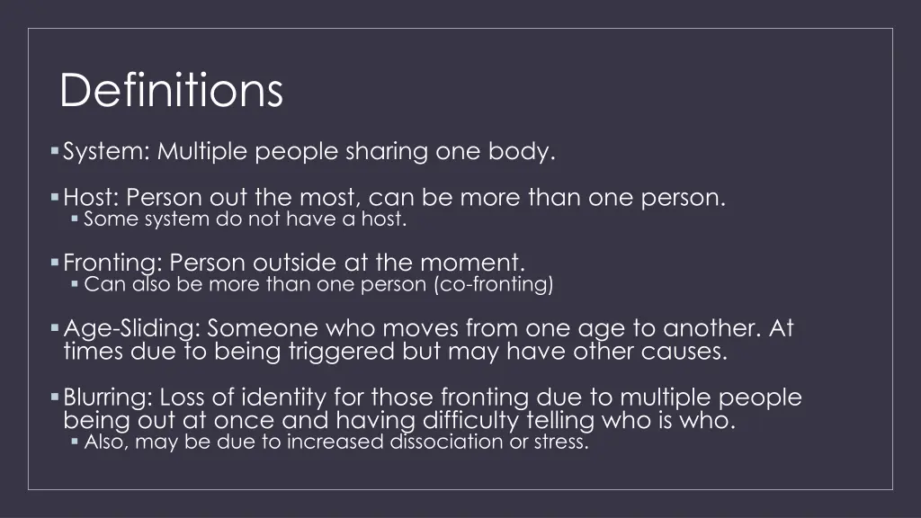 definitions