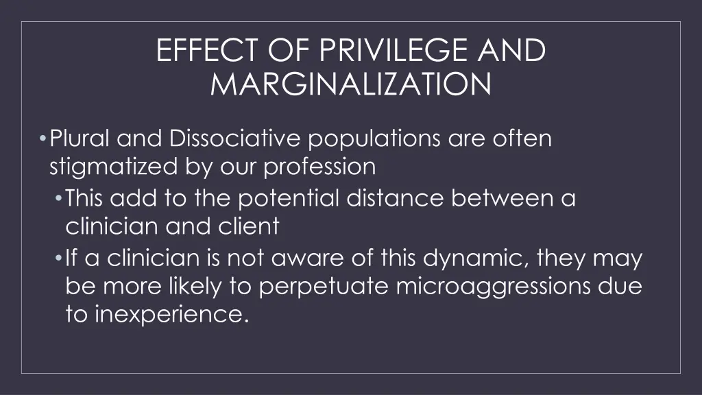 effect of privilege and marginalization 1