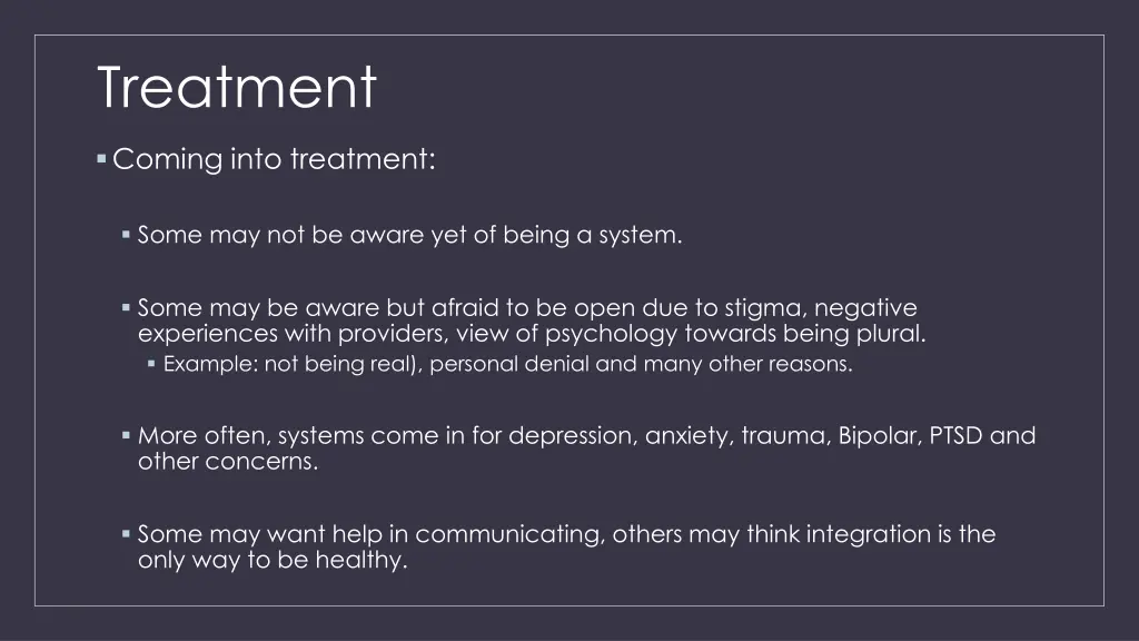 treatment