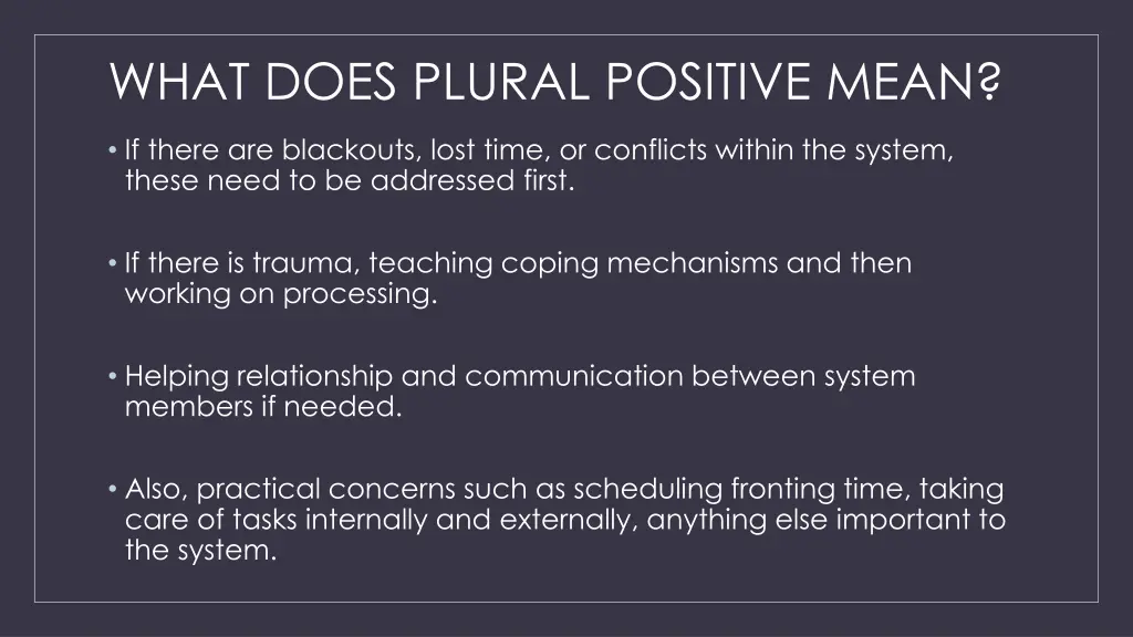 what does plural positive mean