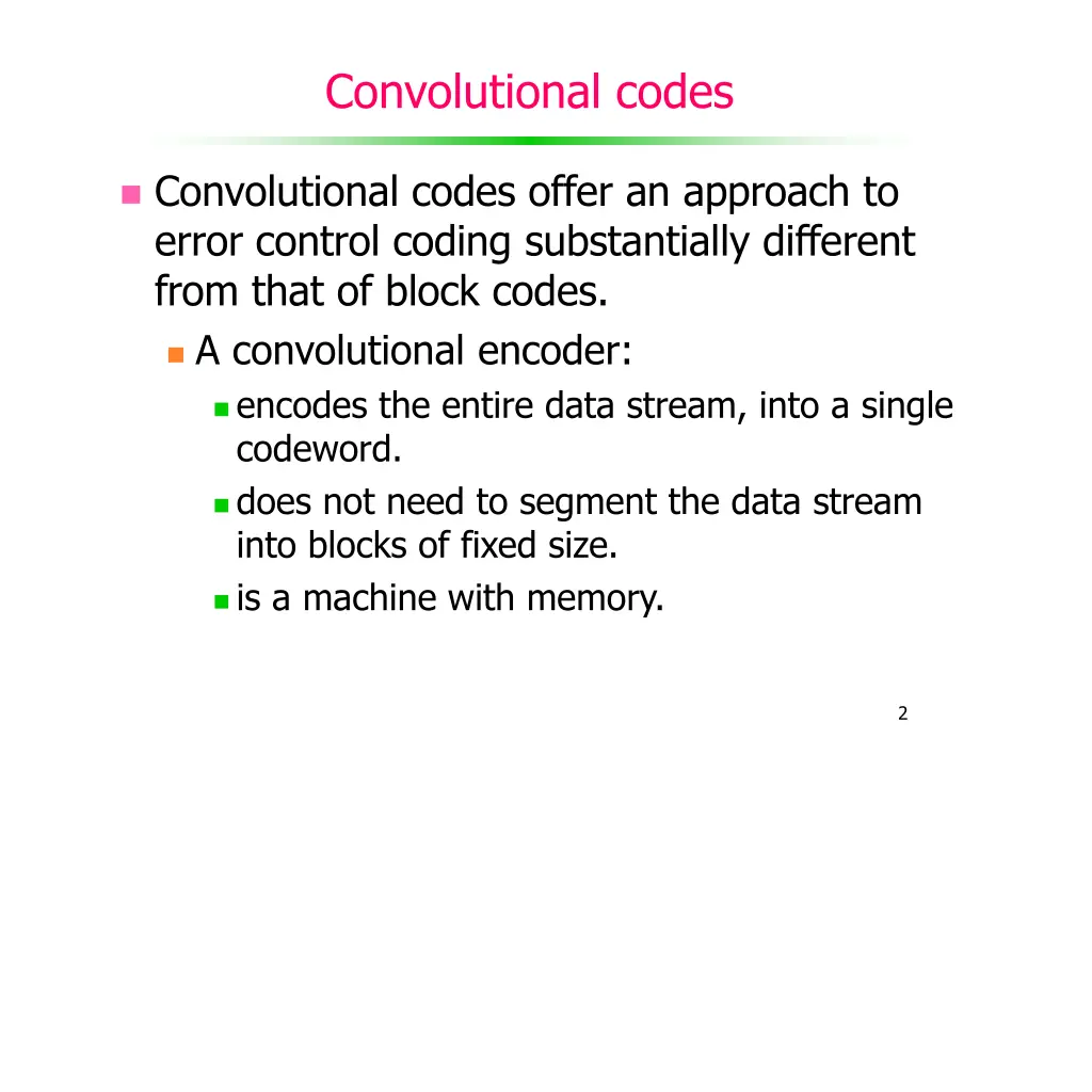 convolutional codes