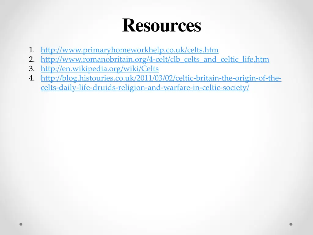 resources