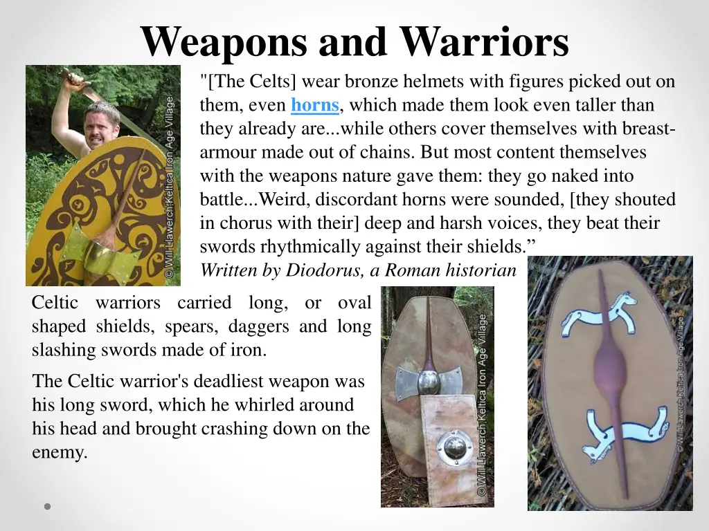 weapons and warriors the celts wear bronze