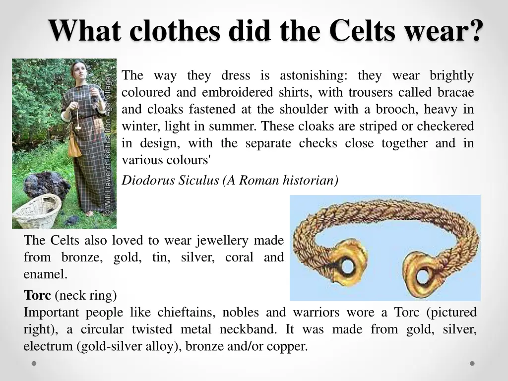 what clothes did the celts wear