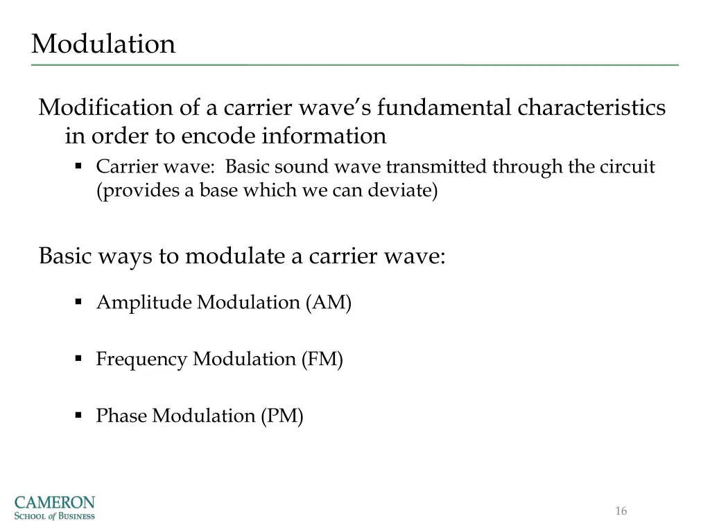 modulation