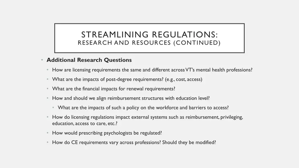 streamlining regulations research and resources 2