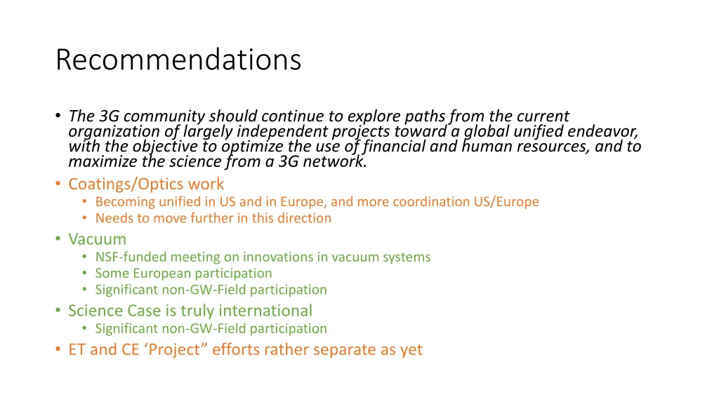 recommendations 3
