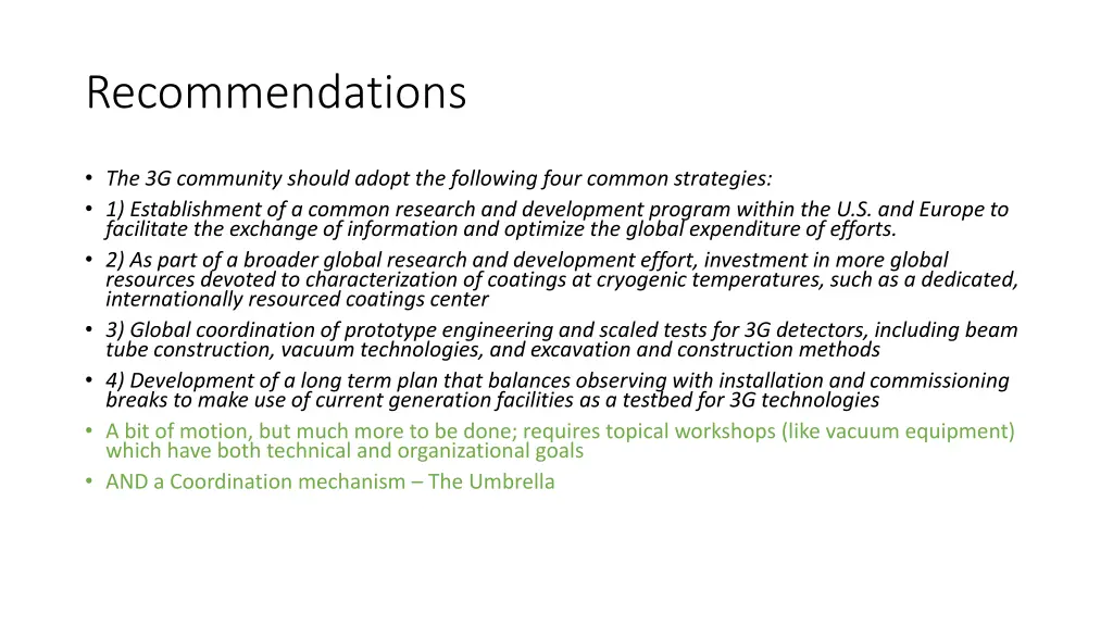 recommendations 5