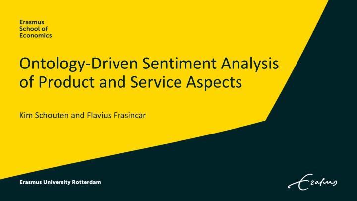 ontology driven sentiment analysis of product