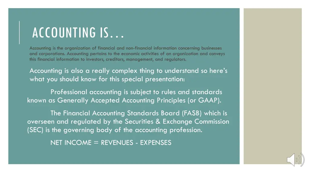 accounting is
