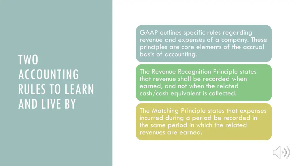 gaap outlines specific rules regarding revenue