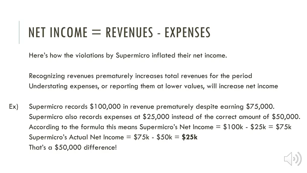 net income revenues expenses