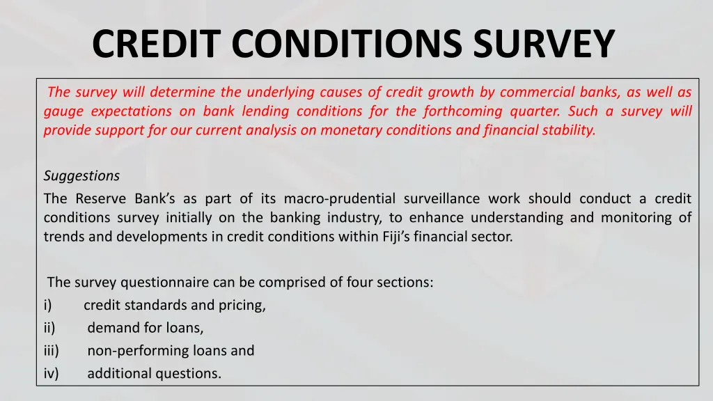 credit conditions survey