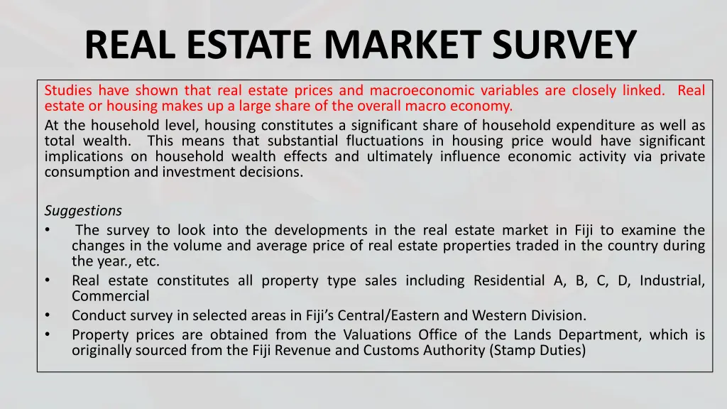 real estate market survey