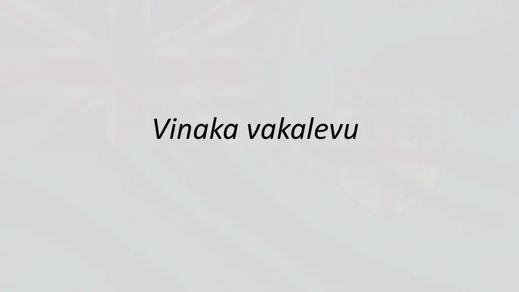 vinaka vakalevu