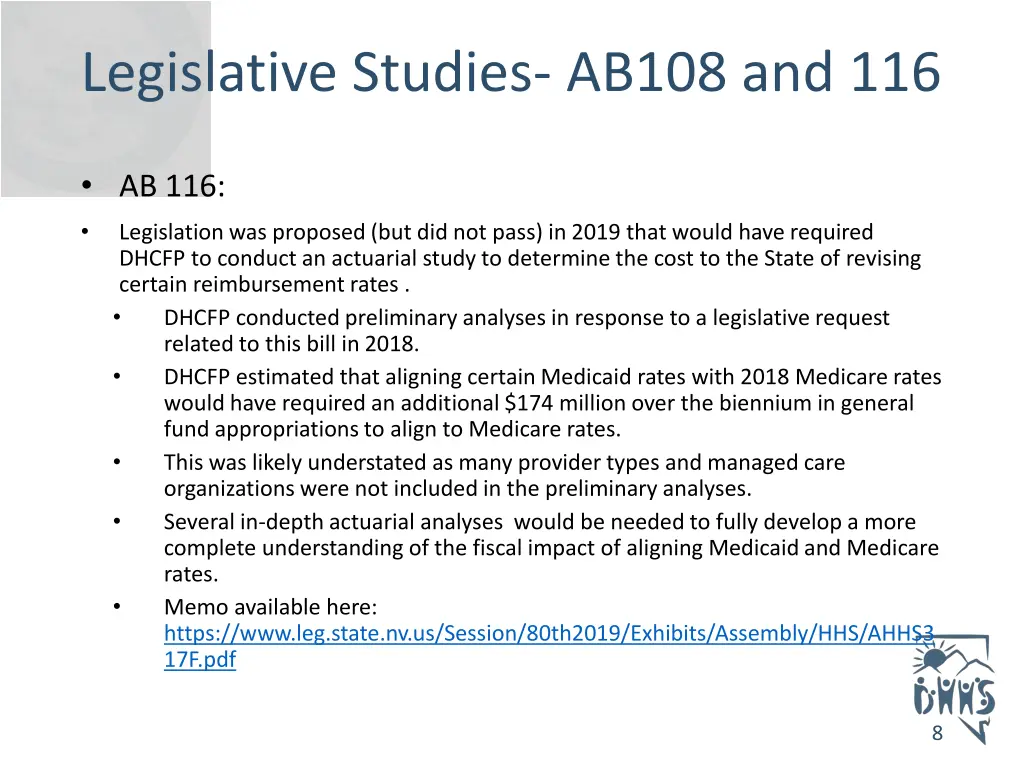 legislative studies ab108 and 116
