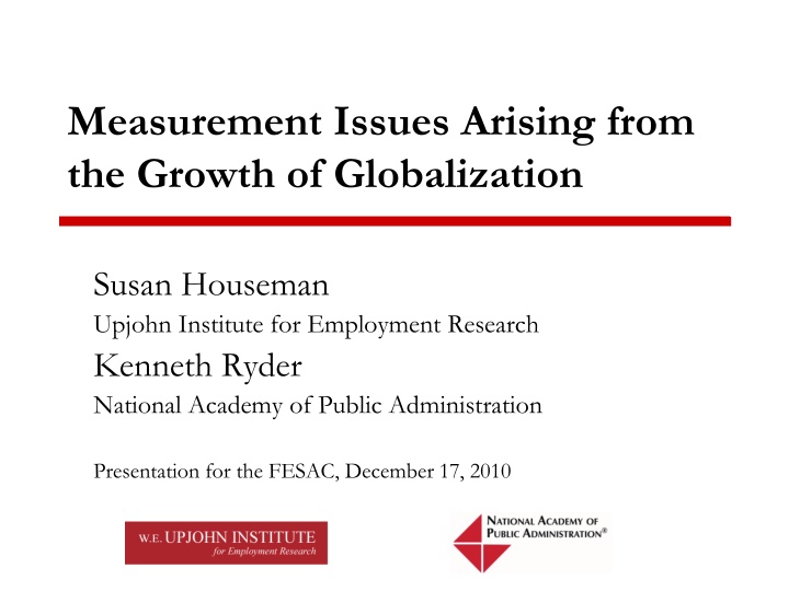 measurement issues arising from the growth