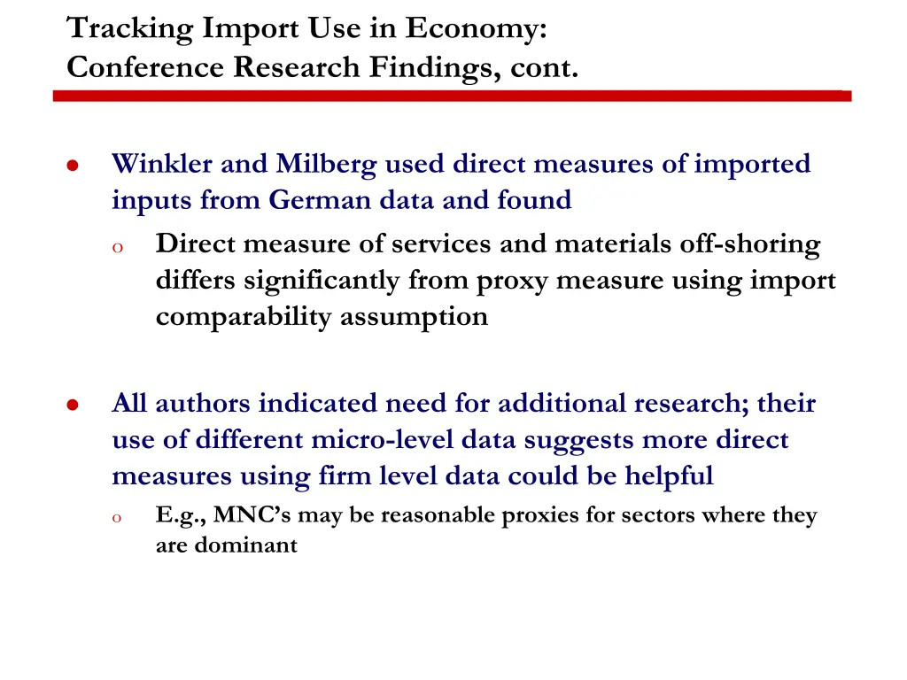 tracking import use in economy conference 1