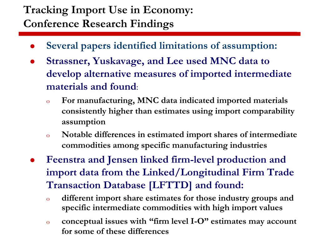 tracking import use in economy conference