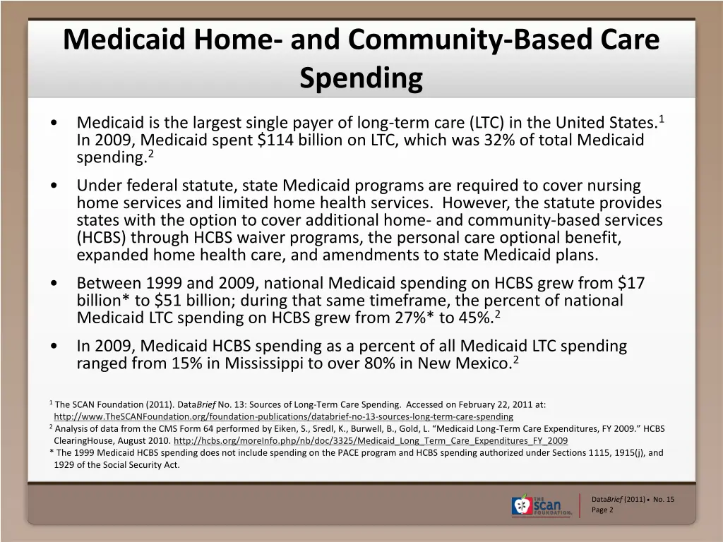 medicaid home and community based care spending 1