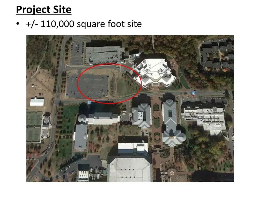 project site 110 000 square foot site