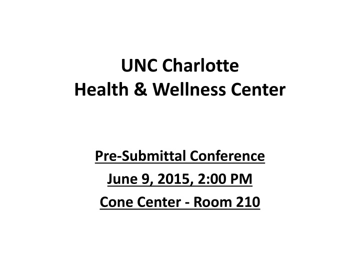 unc charlotte health wellness center