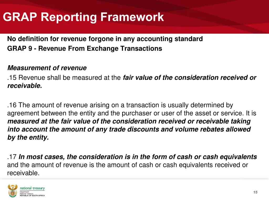 grap reporting framework