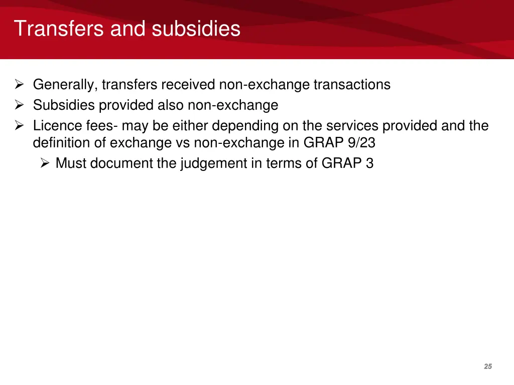 transfers and subsidies