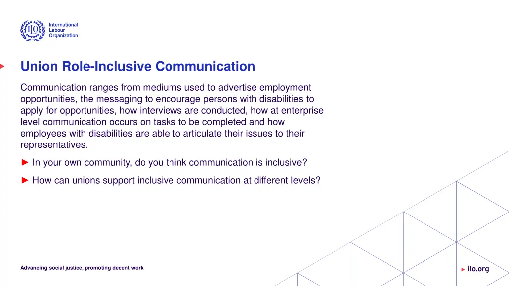 union role inclusive communication