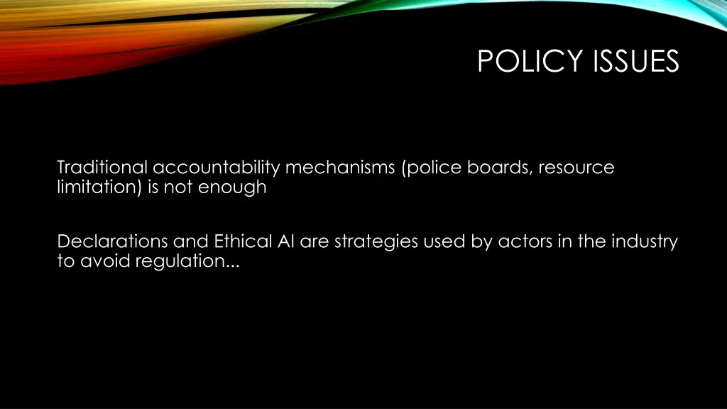 policy issues