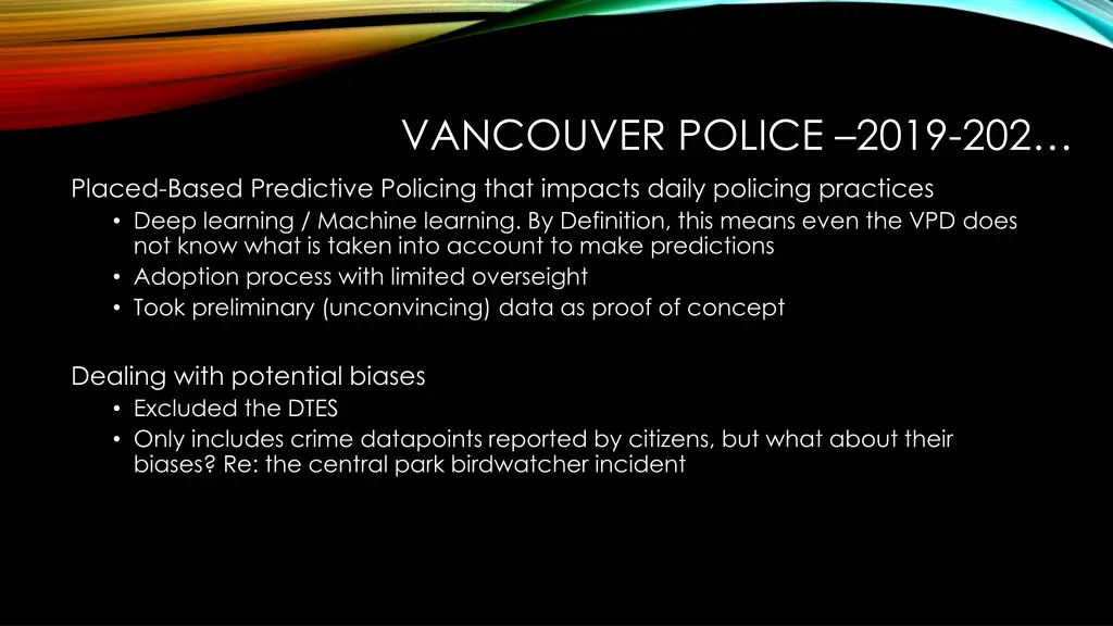 vancouver police 2019 202 placed based predictive