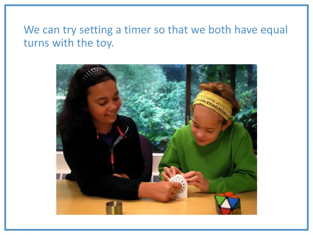 we can try setting a timer so that we both have