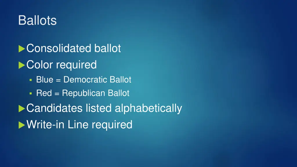 ballots
