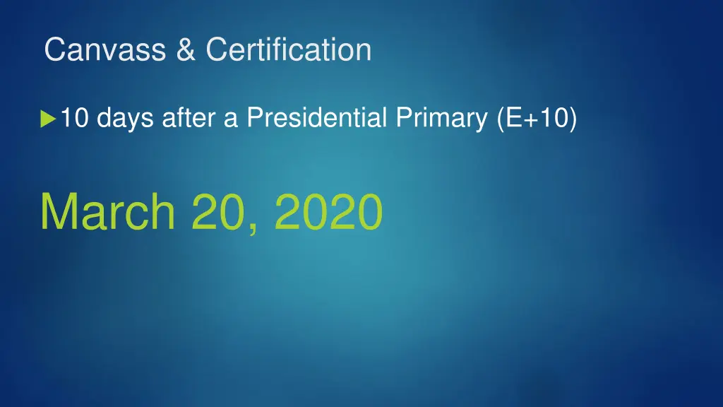 canvass certification