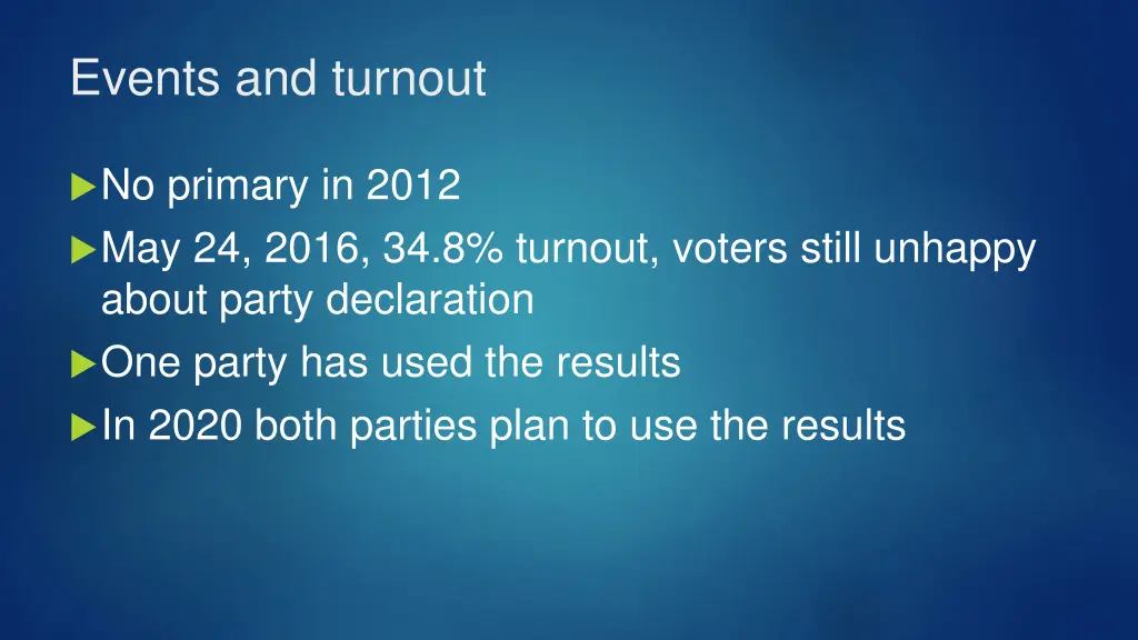 events and turnout 2