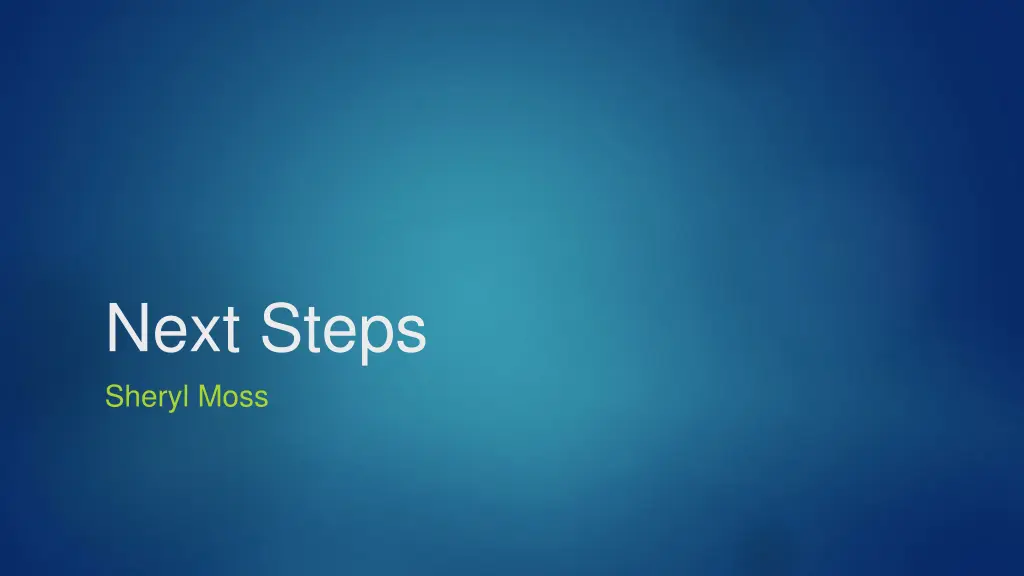 next steps sheryl moss