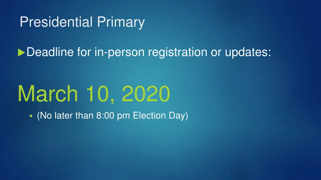 presidential primary