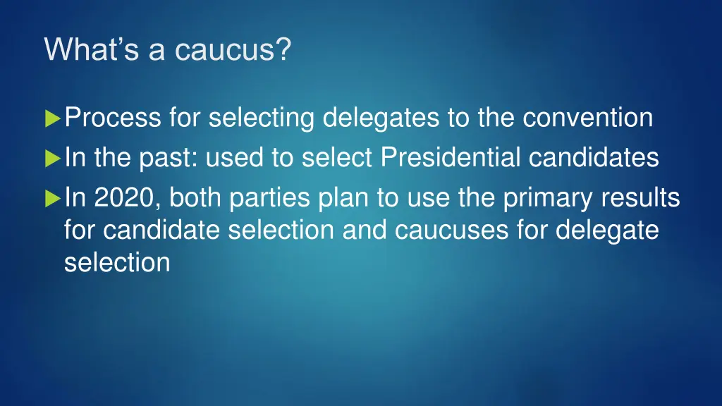 what s a caucus
