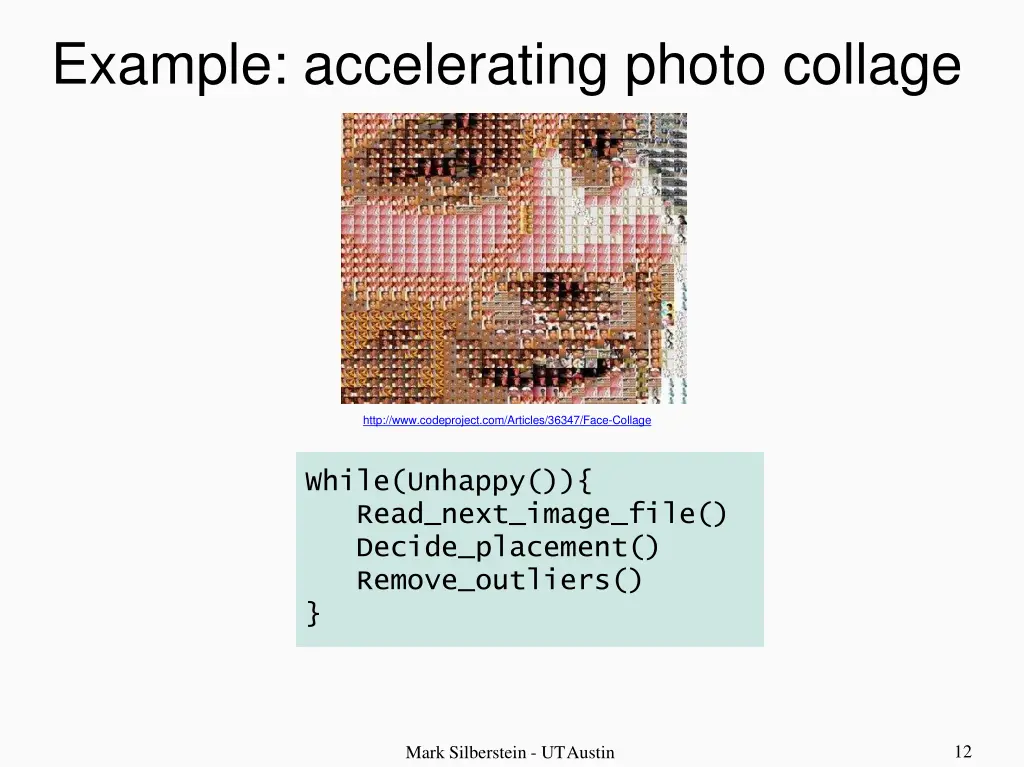 example accelerating photo collage