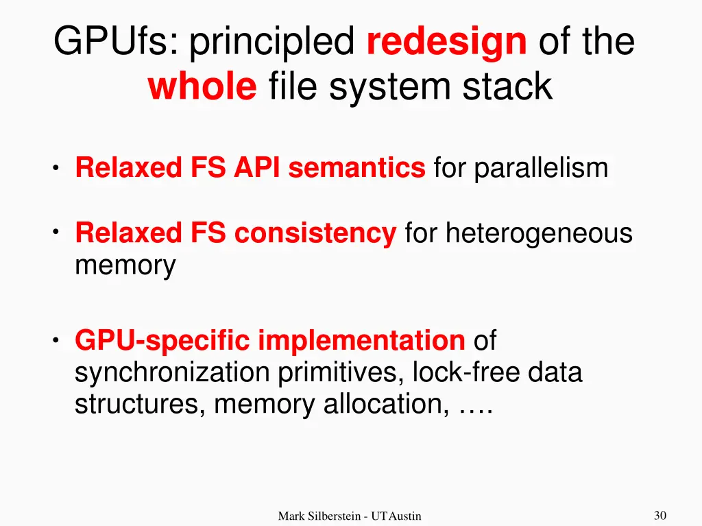 gpufs principled redesign of the whole file