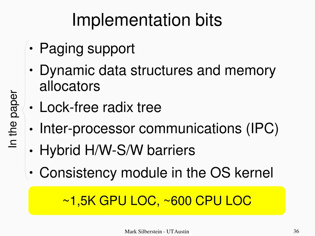 implementation bits