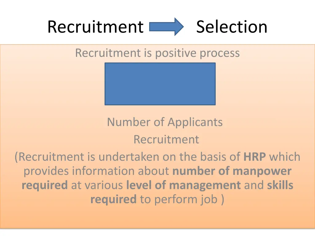 recruitment selection