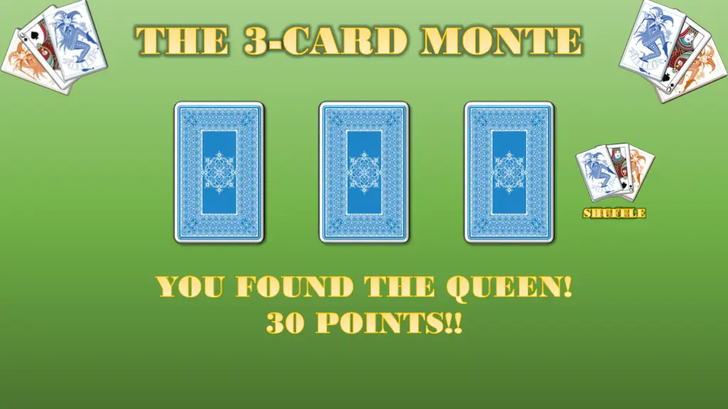 the 3 the 3 card monte card monte 9
