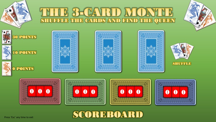 the 3 the 3 card monte card monte shuffle